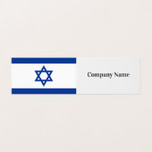 イスラエル国旗を持つ折り畳まれた名刺テンプレート 名刺 (外部フラット)