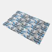 イスラエル国旗を振る ドアマット (アングル)