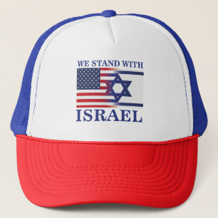 イスラエル国旗を掲げたアメリカ人 キャップ