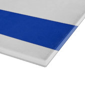 イスラエル国旗を掲げたガラス板 カッティングボード (角)