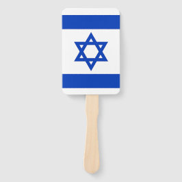 イスラエル国旗を掲げたハンドファンのセット ハンドファン