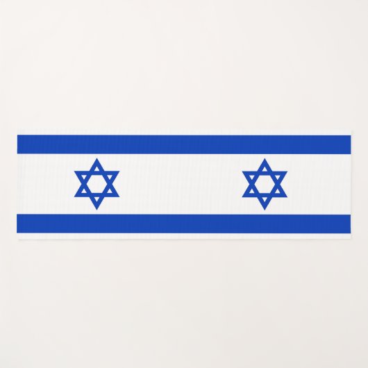 イスラエル国旗を掲げた愛国的なヨガマット ヨガマット (正面(横))