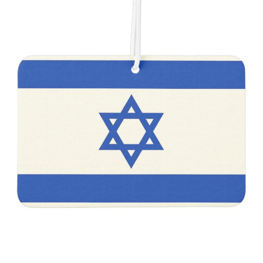 イスラエル国旗を掲げた車の空気フレッシュナー カーエアーフレッシュナー (裏面)