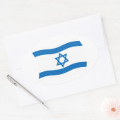 イスラエル国旗ステッカー 楕円形シール (封筒)