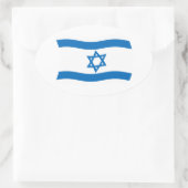 イスラエル国旗ステッカー 楕円形シール (バッグ)
