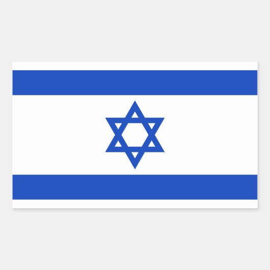イスラエル国旗ステッカー 長方形シール (正面)