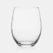 イスラエル国旗ハヌッカエンジェルパーソナライズされた ステムなしワイングラス (左)