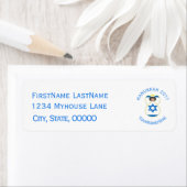 イスラエル国旗ハヌッカエンジェルパーソナライズされた ラベル (インサイチュ)