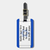 イスラエル国旗簡単ID個人 ラゲッジタグ (正面縦)