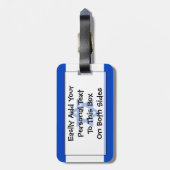 イスラエル国旗簡単ID個人 ラゲッジタグ (裏面縦)