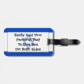 イスラエル国旗簡単ID個人 ラゲッジタグ (裏面横)