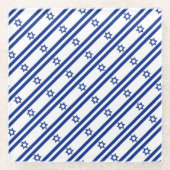 イスラエル国旗 ガラスコースター (正面)