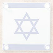イスラエル国旗 ガラスコースター (裏面)