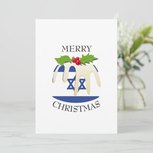 イスラエル国旗 |クリスマスプリン |フェスティバル シーズンカード (スタンド正面)