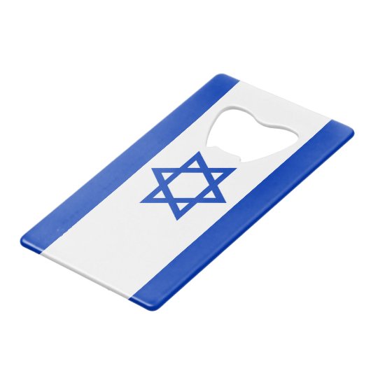 イスラエル国旗 クレジットカード栓抜き (正面アングル)