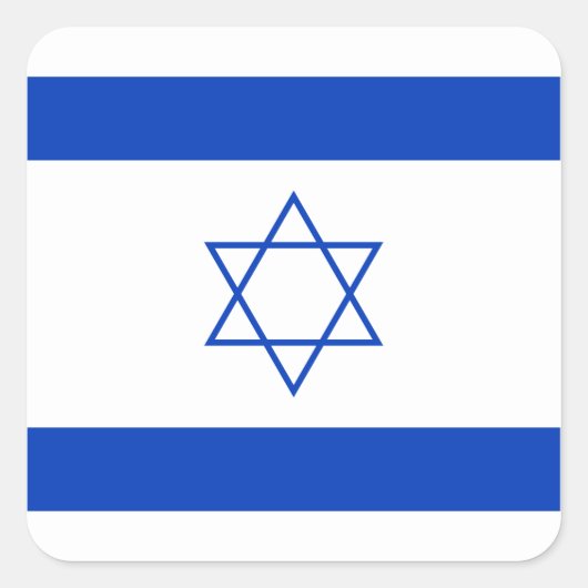 イスラエル国旗 スクエアシール (正面)