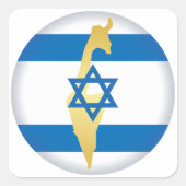 イスラエル国旗 スクエアシール (正面)