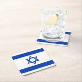 イスラエル国旗 スクエアペーパーコースター (インサイチュ)