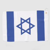 イスラエル国旗、ダビデの星、ユダヤ教、ユダヤ人 ゴルフタオル (横)