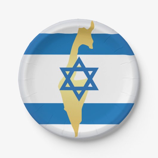 イスラエル国旗 ペーパープレート (正面)