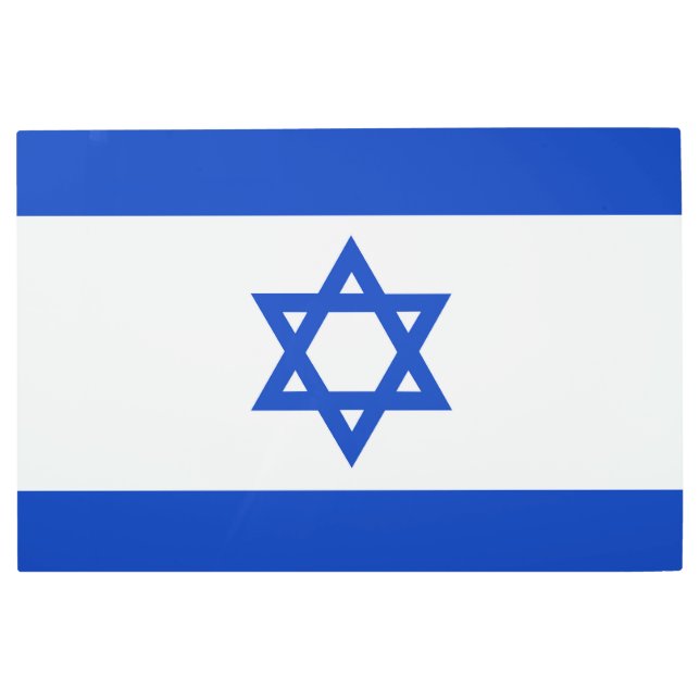 イスラエル国旗 メタルプリント (正面)