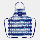 イスラエル国旗 |モノグラム |デビッドの星 エプロン (正面)