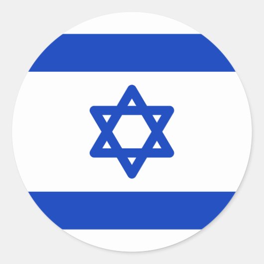 イスラエル国旗 ラウンドシール (正面)