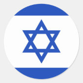 イスラエル国旗 ラウンドシール (正面)