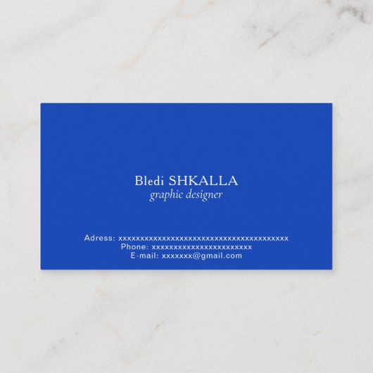 イスラエル国旗 名刺 (裏面)