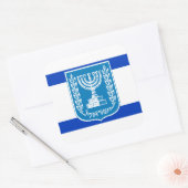 イスラエル国旗・国章・イスラエル国旗 スクエアシール (封筒)