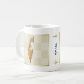 イスラエル国旗+地図マグ コーヒーマグカップ (正面左)