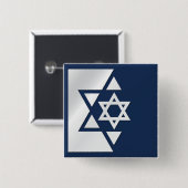 イスラエル国旗 缶バッジ (正面&裏面)