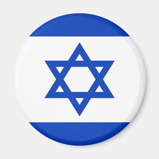 イスラエル国旗 青と白のユダヤの星 マグネット (正面)