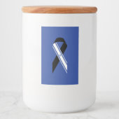 イスラエル国旗 黒いリボン 追悼 青いラベル フードラベル (正面)