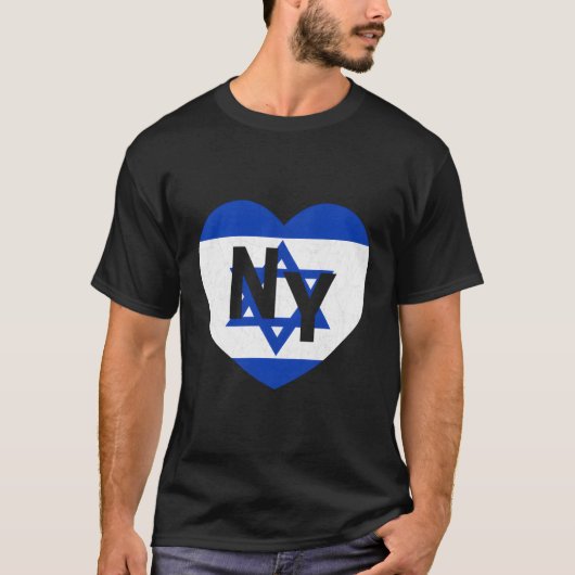 イスラエル国旗Ny He New York Isra Tシャツ (正面)