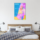 イスラエル地図First Century Canvas Print キャンバスプリント (インサイチュ (寝室))