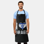 イスラエル大好き エプロン (着用した状態)