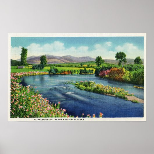 イスラエル川の景色とレイ大統領のン ポスター (正面)