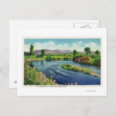 イスラエル川の景色とレイ大統領のン ポストカード (正面/裏面)