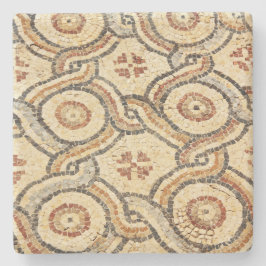 イスラエル広場コースターからモザイクタイル床 ストーンコースター