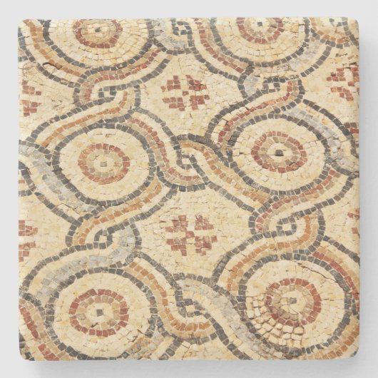 イスラエル広場コースターからモザイクタイル床 ストーンコースター (正面)