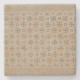 イスラエル広場コースターからモザイクタイル床 ストーンコースター