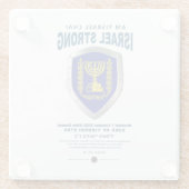 イスラエル強い – Am Yisrael Chai ガラスコースター (裏面)