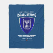 イスラエル強い – Am Yisrael Chai フリースブランケット (正面)