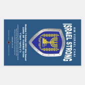 イスラエル強い – Am Yisrael Chai 長方形シール (正面)