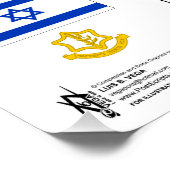 イスラエル戦争パターン ポスター (コーナー)