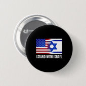 イスラエル支持 愛国 Tシャツ アメリカ イスラエル 缶バッジ (正面&裏面)