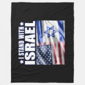 イスラエル支持 私はイスラエルと共にあります フリースブランケット (正面)