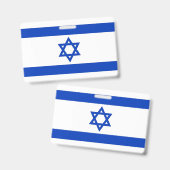 イスラエル旗のネームバッジ バッジ (表裏)
