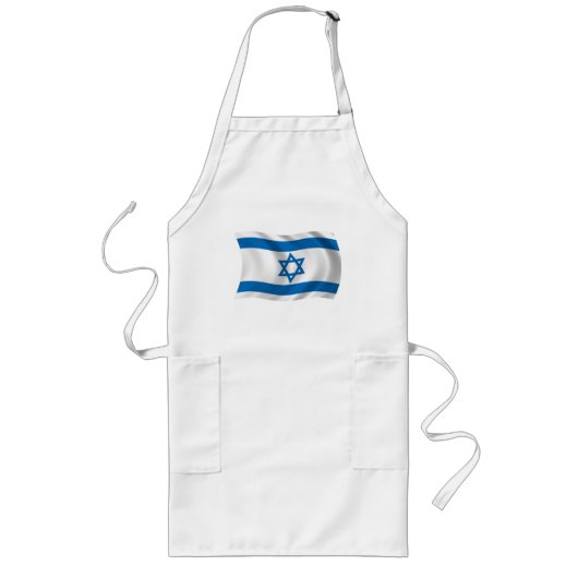 イスラエル旗エプロン ロングエプロン (正面)